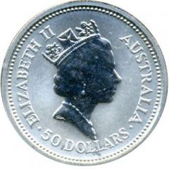 50 Dollars - Elizabeth II 3rd Portrait - Koala - Platinum Bullion Coin
