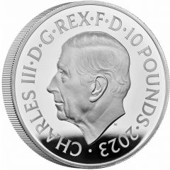 10 Pounds - Charles III George II, Silver Proof