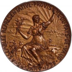 Centenary of the Independence of the Canton of Vaud bronze, large module