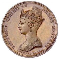 Medal - Victoria Coronation, T. Halliday, bronze