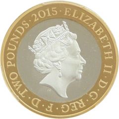 2 Pounds - Elizabeth II 5th portrait, Magna Carta, Silver Piedfort