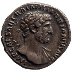 Denarius - Hadrian P M TR P COS DES III FEL AVG, Felicitas