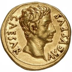 Aureus - Augustus IMP LVDI SAECVL