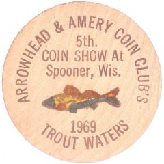 Reward Token - Arrowhead and Amery Coin Clubs - 5th Coin Show Spooner, Wisconsin