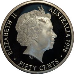 50 Cents - Elizabeth II 4th Portrait - Masterpiece in Silver - 1937 Crown