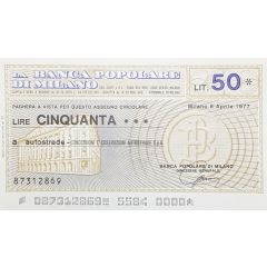 50 Lire Banca Popolare di Milano