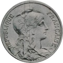 5 centimes Daniel-Dupuis Essai piéfort en aluminium