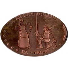 Elongated coin - Don Quixote and Dulcinea