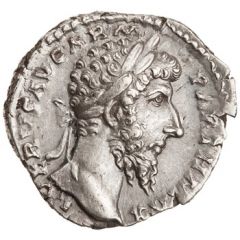 Denarius - Lucius Verus TR P VIII IMP V COS III, Aequitas
