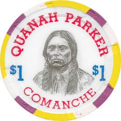 1 Dollar Poker Chip - Quanah Parker Comanche