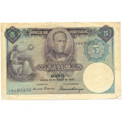 5 Escudos 1st. print