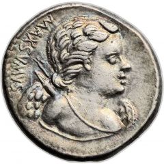 Denarius Egnatia: Gaius Egnatius Maximus, MAXSVMVS / C•EGNATIVS•CN•F CN•N