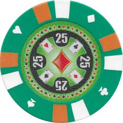 Poker Chip Suited, 2 Stripe - 25