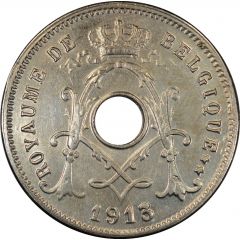 5 Centimes - Albert I French text