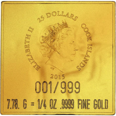25 Dollars - Elizabeth II The Golden Throne of Tutankhamun: 2/2
