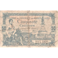 50 Centimes - Chambre de commerce des Basses Alpes 04