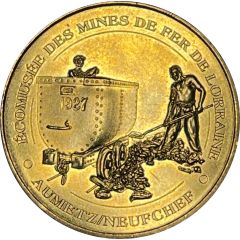 Monnaie de Paris Tourist Token - Aumetz et Neufchef Ecomusée des mines de fer de Lorraine - Le wagonnet 1927