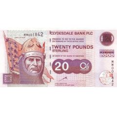 20 Pounds Clydesdale Bank - Millennium