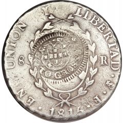 960 Réis - João Prince Regent Countermarked 8 Reales, Mato Grosso