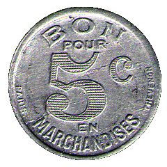 5 Centimes - Quincaillerie Nebout Freres Castillon