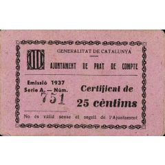 25 Céntimos Prat de Comte
