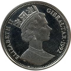 14 ECUs / 10 Pounds - Elizabeth II Knight
