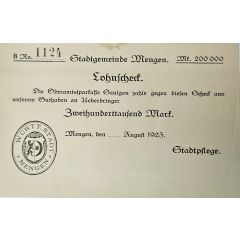 200 000 Mark Lohnscheck