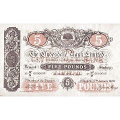 5 Pounds Clydesdale Bank