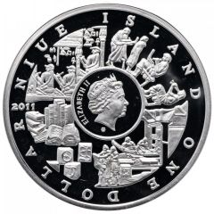 1 Dollar - Elizabeth II Writing