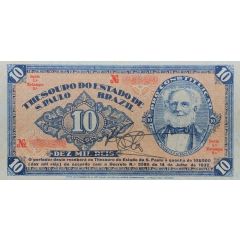 10 Mil Réis 1932 Revolution Bonus, 2nd. Print