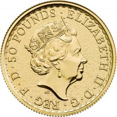 50 Pounds - Elizabeth II 5th portrait, 1/2 oz Fine Gold