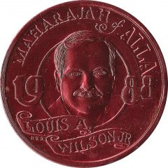 Mardi Gras Token - Alla Maharajah of Alla Louis A. Wilson Jr., New Orleans, Louisiana