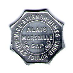 25 Centimes - Chambres de Commerce - Provençal Region Aluminium Pattern