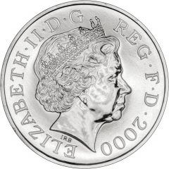 5 Pounds - Elizabeth II 4th portrait, Millennium, Dome privy mark
