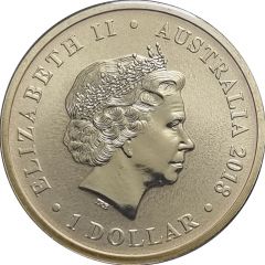1 Dollar - Elizabeth II 4th Portrait - Lest We Forget - Poppy