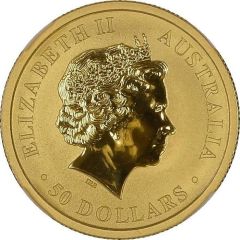 50 Dollars - Elizabeth II 4th Portrait - Kangaroo - Bullion Coin