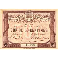 50 Centimes - Chambre de Commerce du Tréport 76
