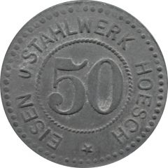 50 Pfennig - Dortmund Eisen u Stahlwerk Hoesch