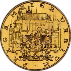 10 Ducats City of Prague, reverse die trial