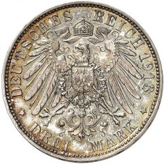 3 Mark - William II Declaration of war of Prussia against Napoleon - Pattern