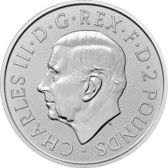 2 Pounds - Charles III Merlin, 1oz Fine Silver