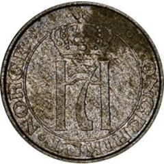 1 Øre - Haakon VII Zinc pattern strike
