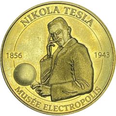 Monnaie de Paris Tourist Token - Mulhouse Musée Electropolis - Nikola Tesla -1856-1943