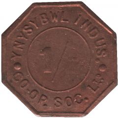 1 Shilling - Ynysybwl Indus. Co-Op. Soc. Ltd. Ynysybwl, Mid Glamorgan, Wales