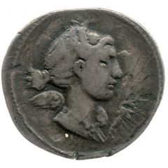 Denarius IMP CAES TRAIAN AVG GER DAC P P REST C VAL FLA IMPERAT EX S C, Victory