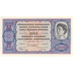 1000 Francs 4th series, reserve banknote