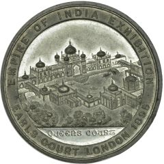 Medal Empire of India Exhibition; white metal