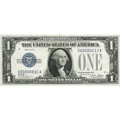 1 Dollar Small-Size Silver Certificate, Blue Seal Left