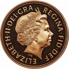 5 Sovereigns- Elizabeth II 4th portrait, Golden Jubilee