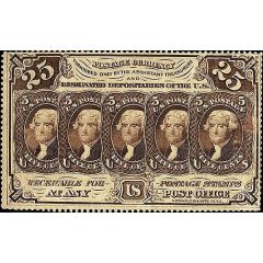 25 Cents `Postage Currency` - 1st issue